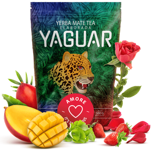 Yaguar Amore 500 g 0,5 kg - brazil yerba mate gyümölcsökkel és gyógynövényekkel
