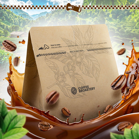 Coffee Broastery - Egész kávébabos India Karnataka Premium 1kg