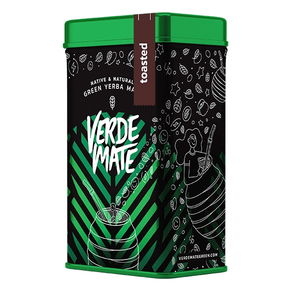 Yerbera - konzervdoboz + Verde Mate Zöld pirított Prażona 0.5kg 