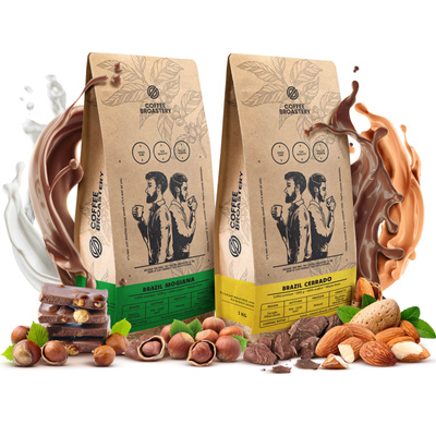 Készlet Coffee Broastery Brazil Mogiana + Brazil Cerrado 2x1kg (2kg)