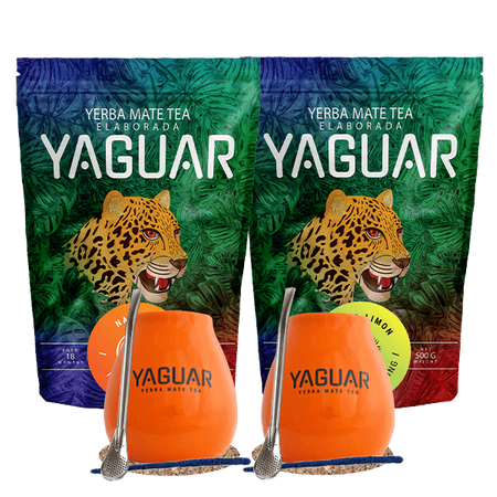 Yerba Mate szett Yaguar Naranja 500g + Yaguar Menta Limon 500g