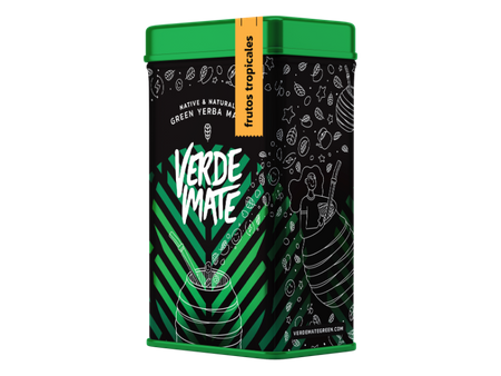 Yerbera - Konzervdoboz + Verde Mate Zöld Frutos Tropicales 0.5kg 