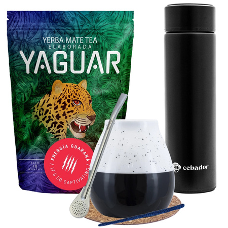 Yerba Mate Yaguar Energia 500g készlet + termosz