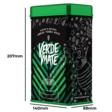 Yerbera - konzervdoboz + Verde Mate Zöld pirított Prażona 0.5kg 