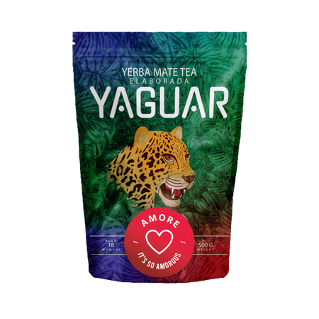 Yaguar Amore 500 g 0,5 kg - brazil yerba mate gyümölcsökkel és gyógynövényekkel