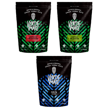 Yerba Verde Mate Zöld 3x500g különböző keverékek