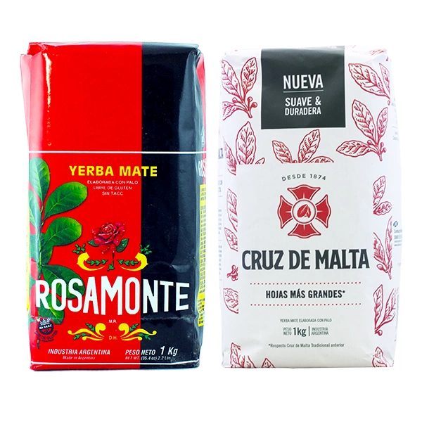 Yerba Mate Rosamonte 1kg + Cruz de Malta 1kg 2x1kg