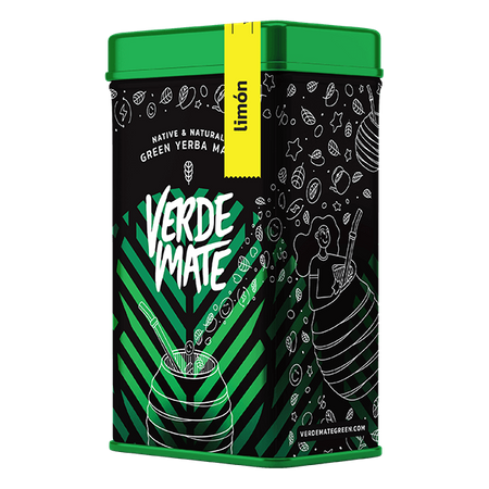 Yerbera - konzervdoboz + Verde Mate Zöld Limon 0.5kg 