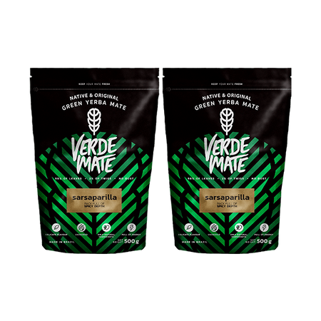 Yerba Verde Mate zöld SARSAPARILLA 1kg Despalada 