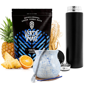 Set Yerba Verde Mate MAS IQ 500g tök termosz