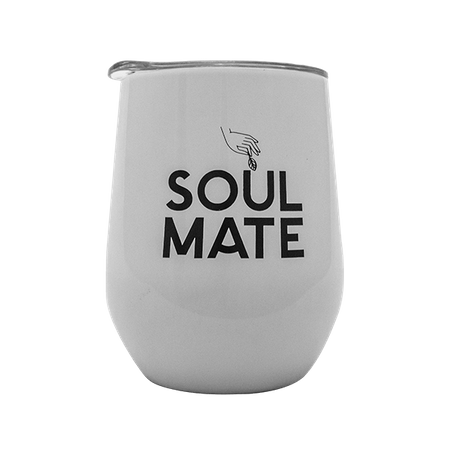 TermoLid - rozsdamentes acél edény fedővel - Soul Mate (fehér) - 350 ml