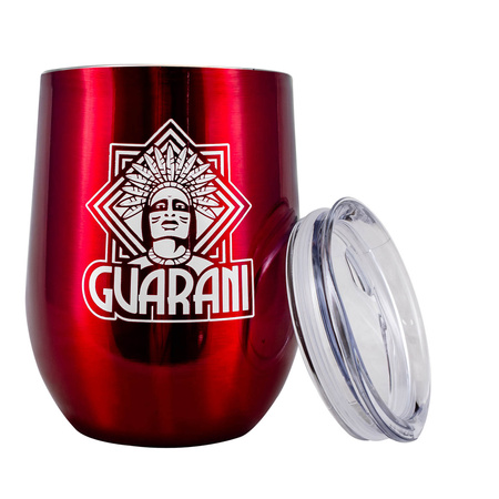 TermoLid – stainless steel vessel with a lid – Guarani (red) – 350 ml