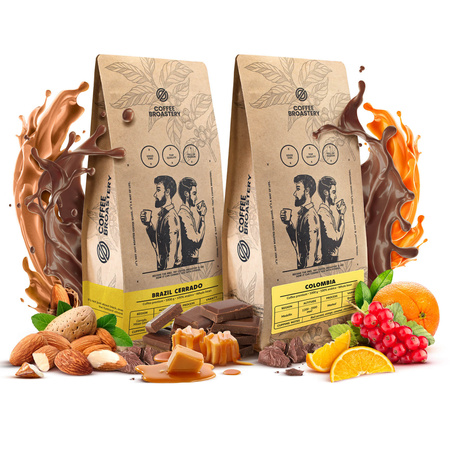 Készlet Coffee Broastery Colombia Medellin + Brazil Cerrado 2x1kg (2kg)