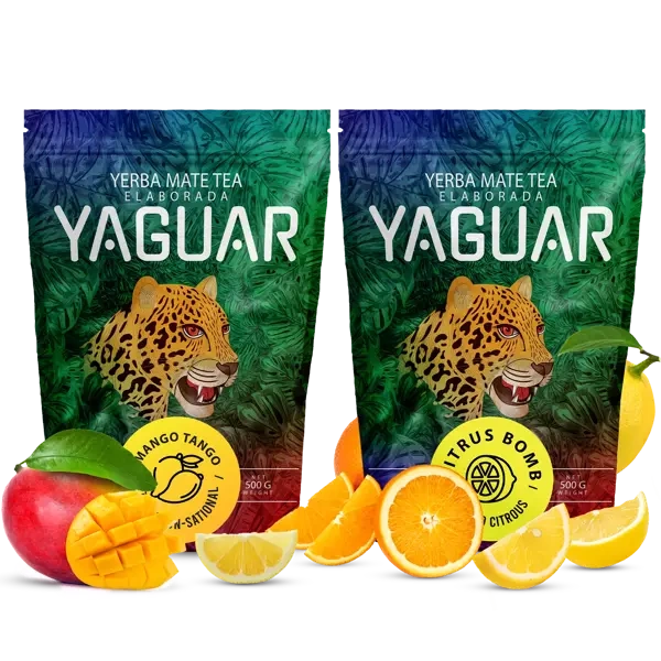 Yerba Mate Yaguar gyümölcsös Citrus Mango 2x500g 1kg