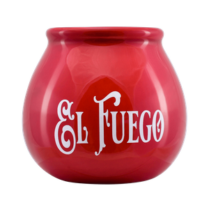 El Fuego logóval ellátott kerámia Calabash (piros) 300ml