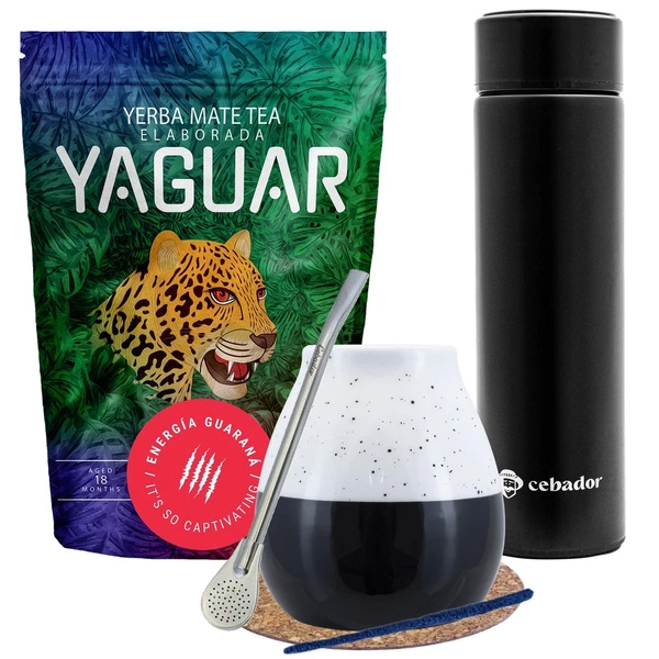 Yerba Mate Yaguar Energia 500g készlet + termosz