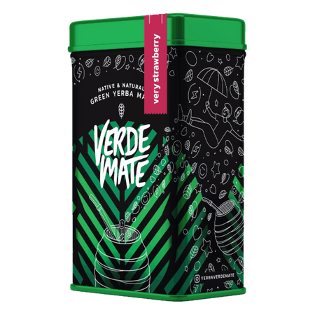 Yerbera - konzervdoboz + Verde Mate Zöld Nagyon Eper 0.5kg 