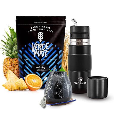 Yerba Mate készlet Verde Mate Mas IQ 500g 0,5kg Yerbomos + Mate Tökre + Bombilla