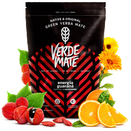 Yerba Mate készlet Verde Mate Energia Guarana 500g TermoMate + Bombilla