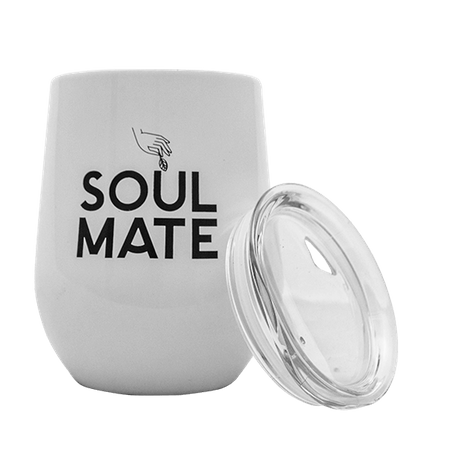 TermoLid - rozsdamentes acél edény fedővel - Soul Mate (fehér) - 350 ml