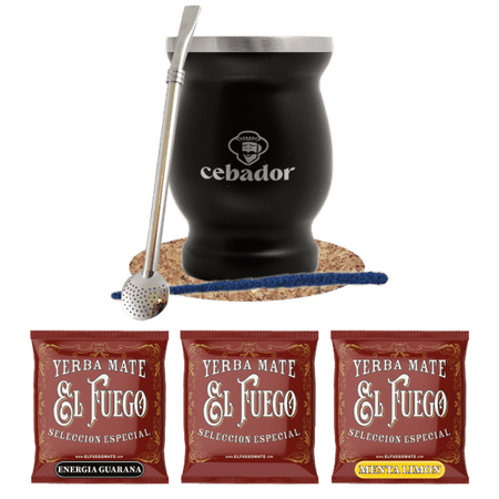 Yerba Mate készlet 3x50g TermoLid Cebador 150g