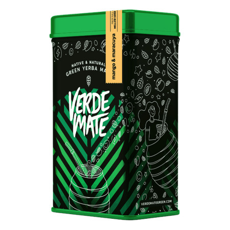 Yerbera - Konzervdoboz + Verde Mate Zöld mangó és Maracuya 0.5kg 