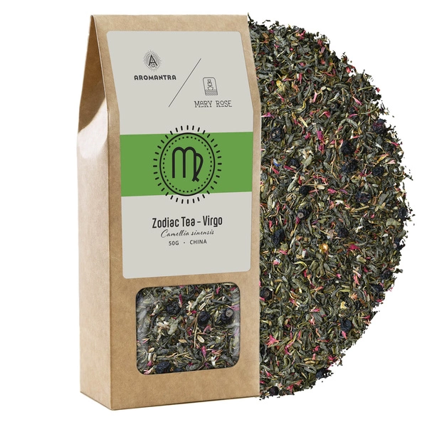 Aromantra x Mary Rose – Állatövi tea – Szűz (zöld tea) 50 g