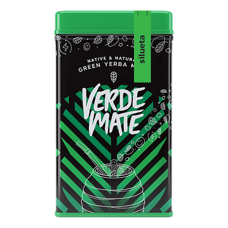 Yerbera - konzervdoboz + Verde Mate Zöld Silueta 0.5kg 