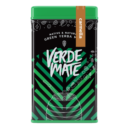 Yerbera - konzervdoboz + Verde Mate Zöld Carmella pirított 0.5kg 