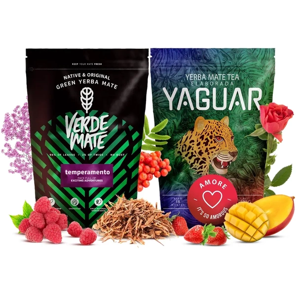 Yerba Verde Mate Temperamento Yaguar Amore 2x500g