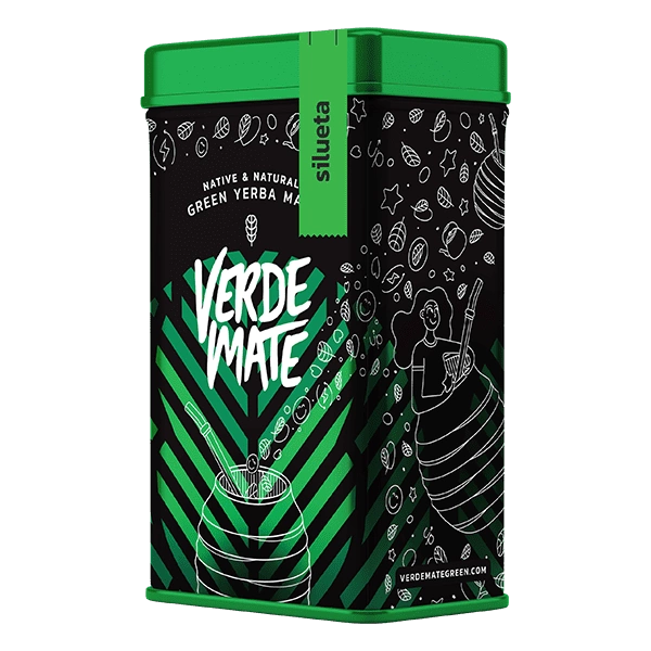 Yerbera - konzervdoboz + Verde Mate Zöld Silueta 0.5kg 