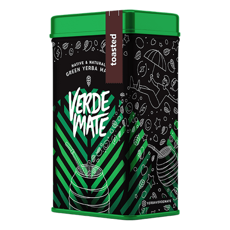 Yerbera - konzervdoboz + Verde Mate Zöld pirított Prażona 0.5kg 