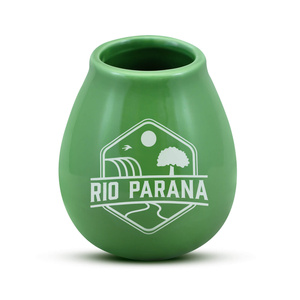 Kerámia mate tökre Rio Parana logóval (zöld) 330 ml