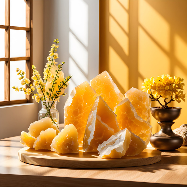 Sárga kalcit (nyers kő) 1 db.