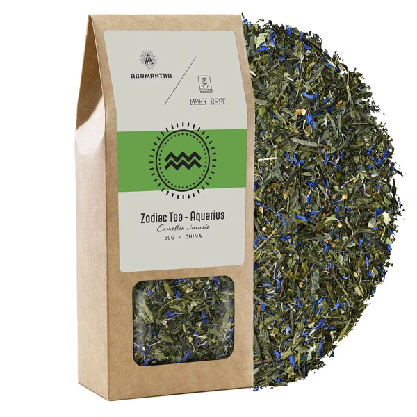 Aromantra x Mary Rose – Állatövi tea – Vízöntő (zöld tea) 50 g