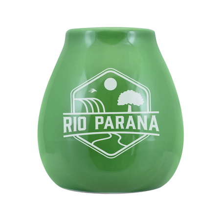 Kerámia mate tökre Rio Parana logóval (zöld) 330 ml