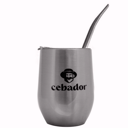 TermoLid – stainless steel vessel with a lid – Cebador (silver) – 350 ml