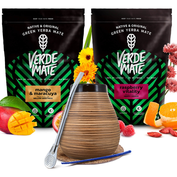 Yerba mate készlet Verde Mate kerámia kalácsa bombilla