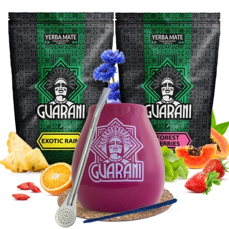 Yerba Mate Guarani gyümölcs Calabash készlet 2x500g