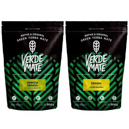 Verde Mate Zöld Limon 500g + Verde Mate Zöld Menta Limon 500g