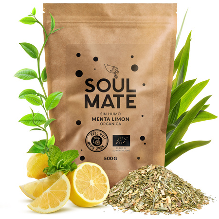 Yerba Mate készlet Soul Mate Organica Menta Limon 500g 0,5kg Mate Tökre + Bombilla