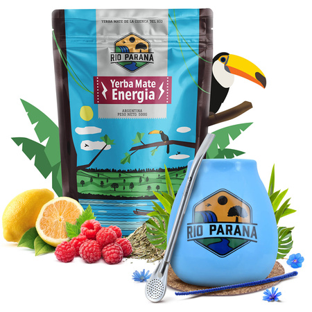 Yerba Mate készlet Rio Parana Energia 500g Kalácsa + Bombilla