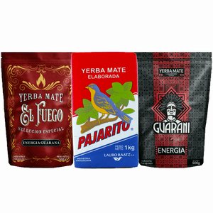 Pajarito Elaborada 1kg + Guarani Energia 500g + El Fuego Energia 500g