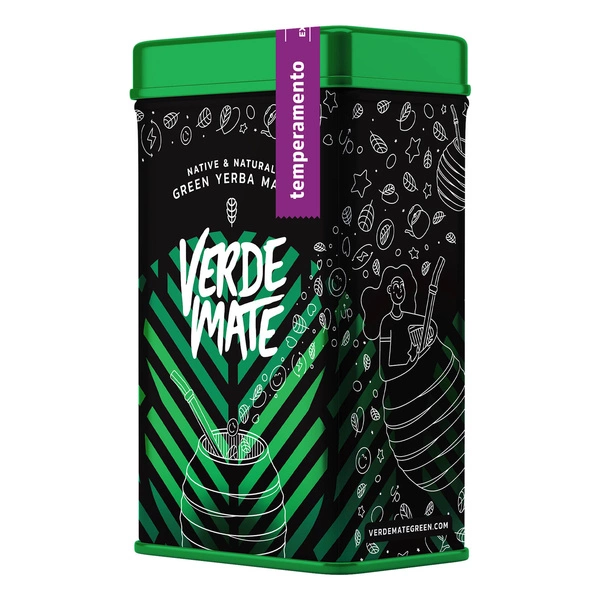 Yerbera - konzervdoboz + Verde Mate Green Temperamento 0.5kg 