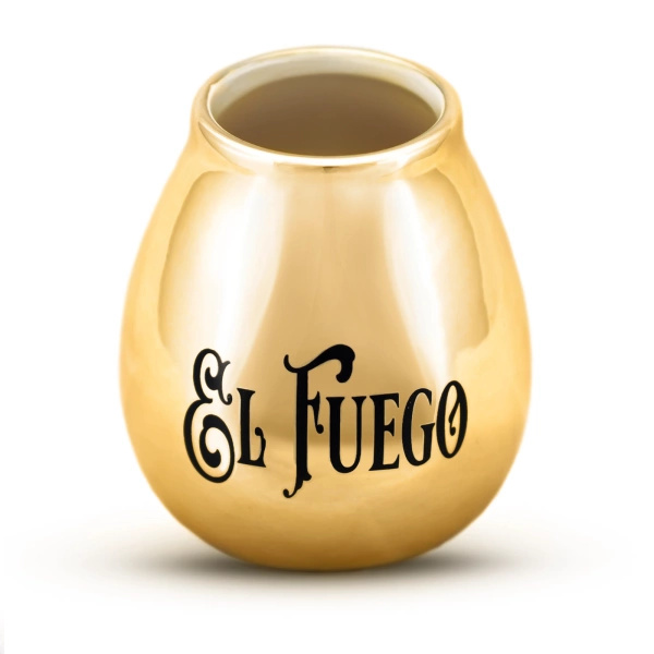 El Fuego logóval ellátott kerámia Calabash (arany) 350ml