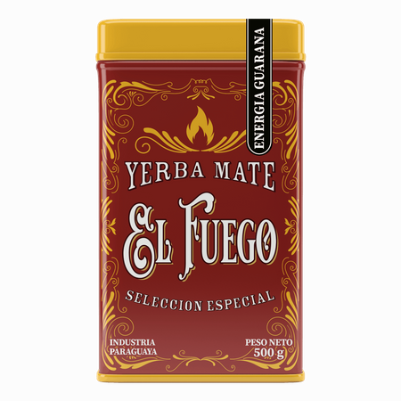 Yerbera - konzervdoboz + El Fuego Energia Guarana 0,5kg 