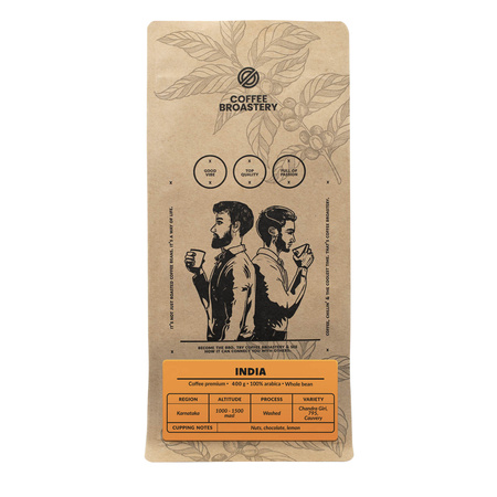 Coffee Broastery - Egész kávébabos India Karnataka Premium 1kg