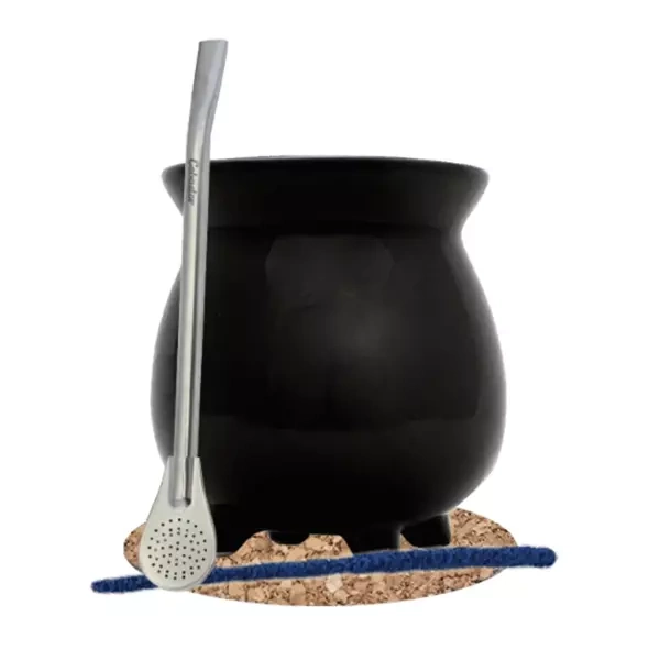 Set Gourd Caldero a yerba mate számára