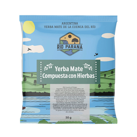 Yerba Mate Rio Parana 7x50g mintakészlet + kiegészítők