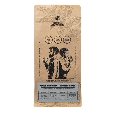 Coffee Broastery - Egész kávébabos Amico dall'Italia Espresso Roast 400g